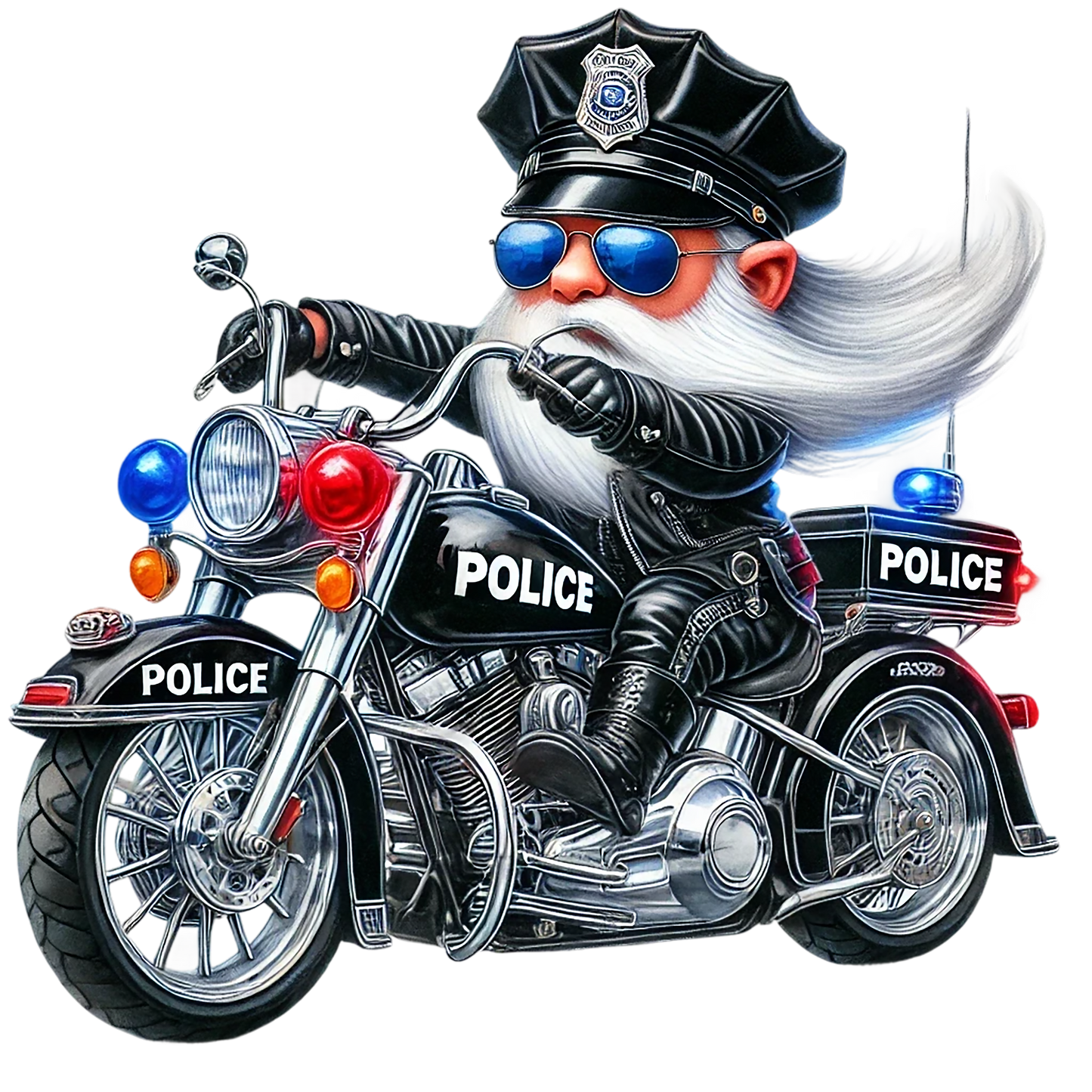Gnome Motorcycle Police 1 4.5" - BCS#88 (NEW)