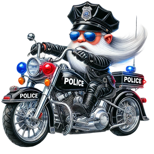 Gnome Motorcycle Police 1 4.5" - BCS#88 (NEW)