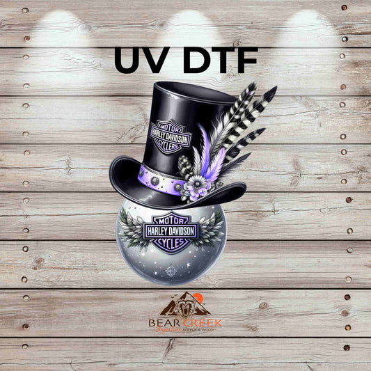 HD Purple Top Hat 4.5-inch permanent sticker #BCS19 (NEW)