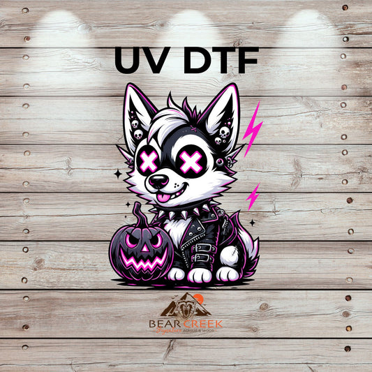 Halloween Dog - 4.5-inch permanent sticker #234 (NEW)