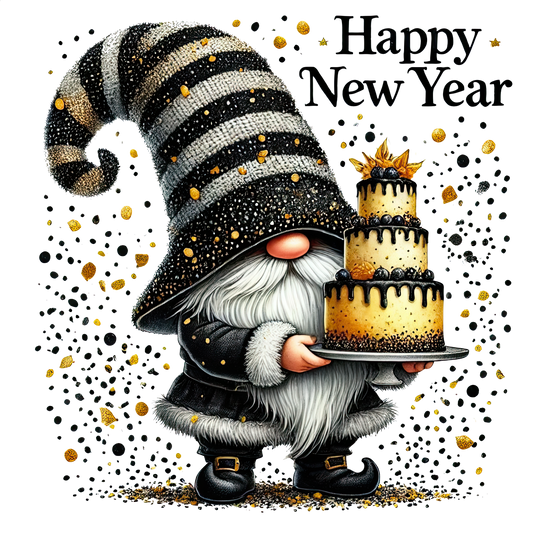 Happy New Year's Gnome 4.5" - BCS#37 (NEW)