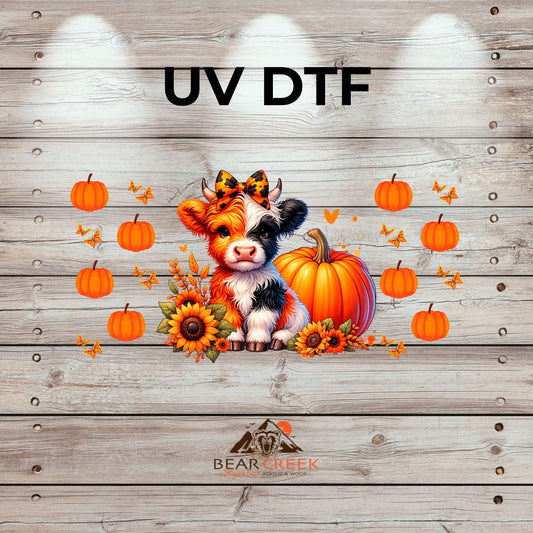 Halloween Pumpkin Heifer - 9.5-inch permanent sticker #248 (NEW)
