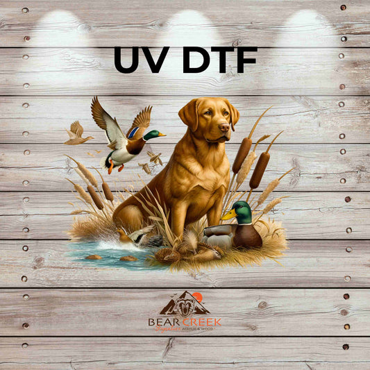 Hunting Labrador 4.5-inch permanent sticker #152