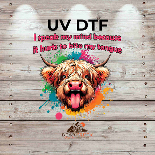 I Speak My Mind Because It Hurts to Bite My Tongue 4.5-inch permanent sticker #154