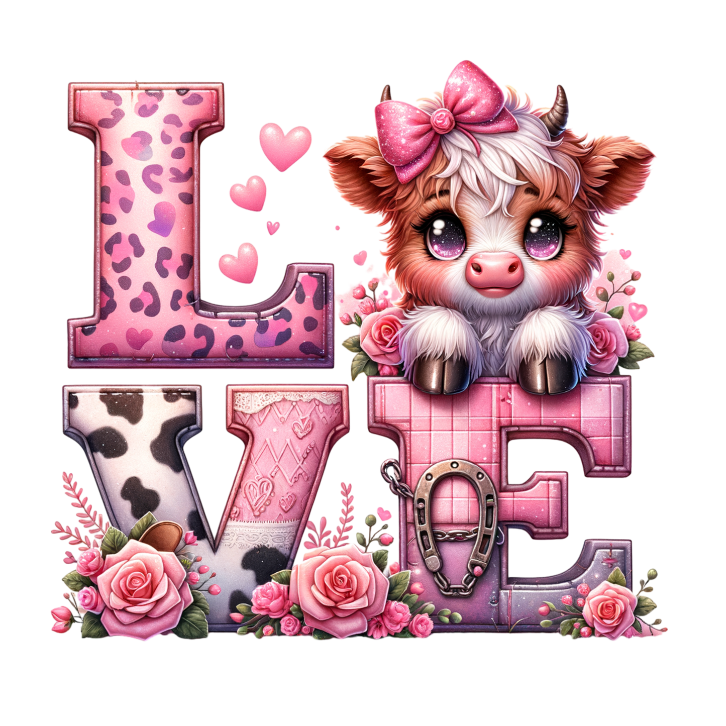 Pink LOVE Highland 4.5" - BCS#36 (NEW)