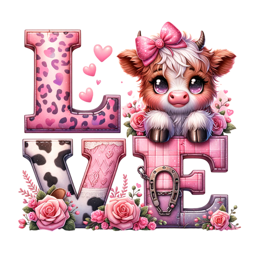 Pink LOVE Highland 4.5" - BCS#36 (NEW)