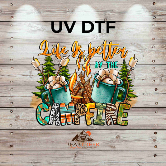 Life is Better by the Campfire 4.5-inch permanent sticker #157