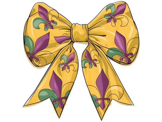 Mardi Gras 2 Bow 4.5" - BCS#74 (NEW)