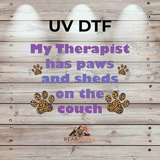 My Therapist Has Paws 4.5-inch permanent sticker #167