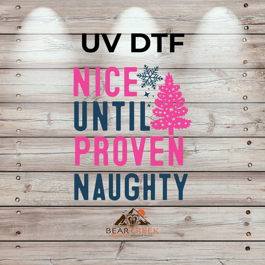 Nice Until Proven Naughty - 4.5-inch permanent sticker #285