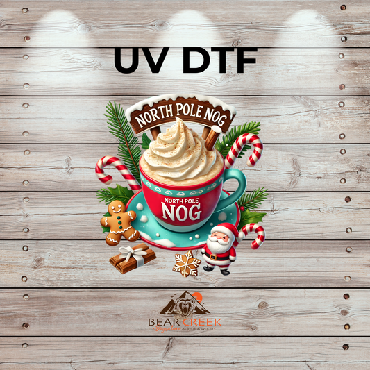 North Pole Nog - 4.5-inch permanent sticker #287
