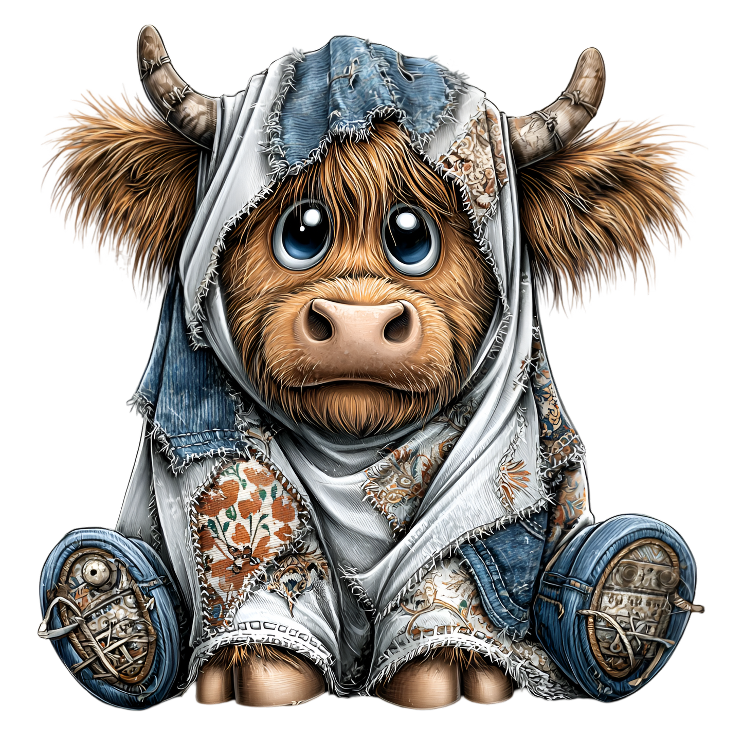 Patchwork Cow 6 4.5" - BCS#87 (NEW)