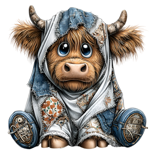 Patchwork Cow 6 4.5" - BCS#87 (NEW)