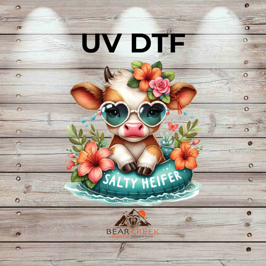 Salty Heifer 3 4.5-inch permanent sticker #180