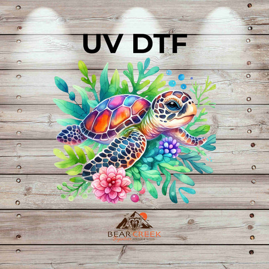 Sea Turtle 3 4.5-inch permanent sticker #184