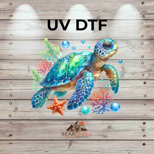 Sea Turtle 4 4.5-inch permanent sticker #185