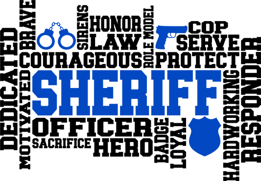 Sheriff Word Art 4.5" - BCS#98 (NEW)