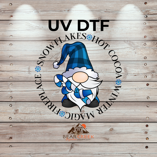 Snowflakes Hot Cocoa Gnome - 4.5-inch permanent sticker #294