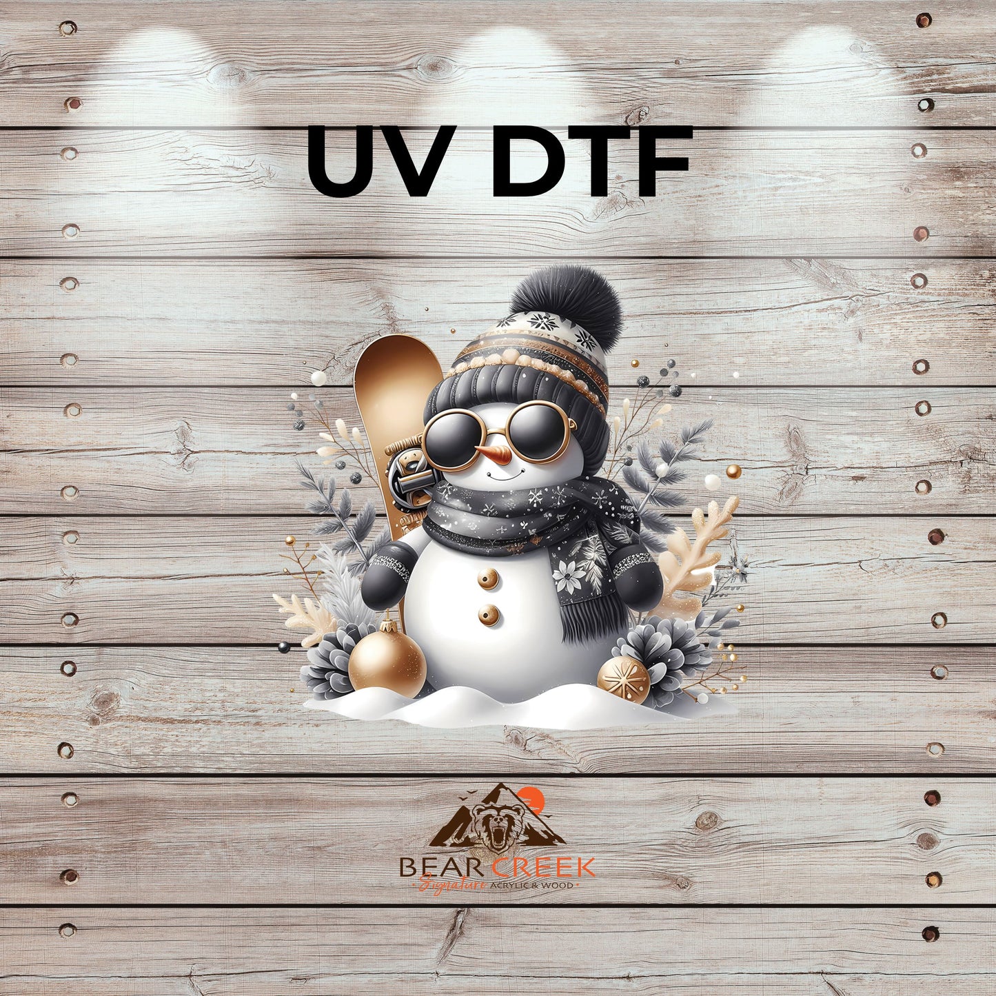 Snowboard Snowman 2 - 4.5-inch permanent sticker #295