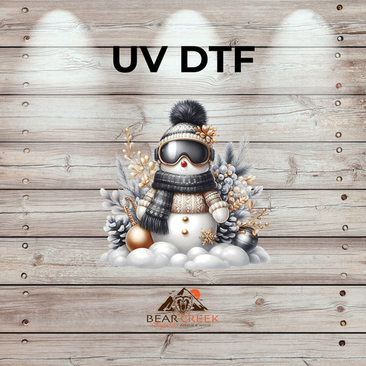 Snowboard Snowman 3 - 4.5-inch permanent sticker #296