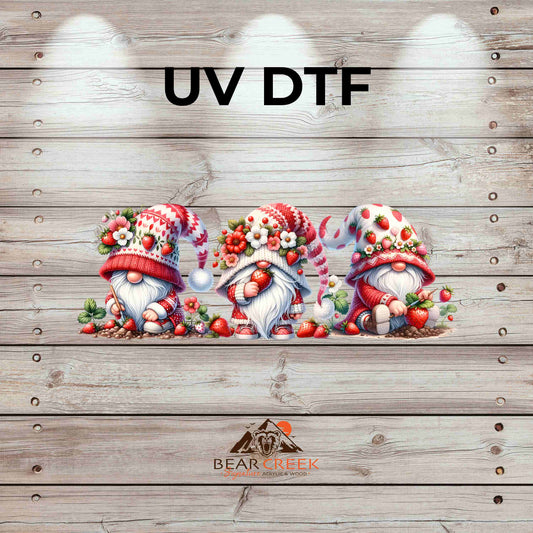 Strawberry Gnomes 4.5-inch permanent sticker #188