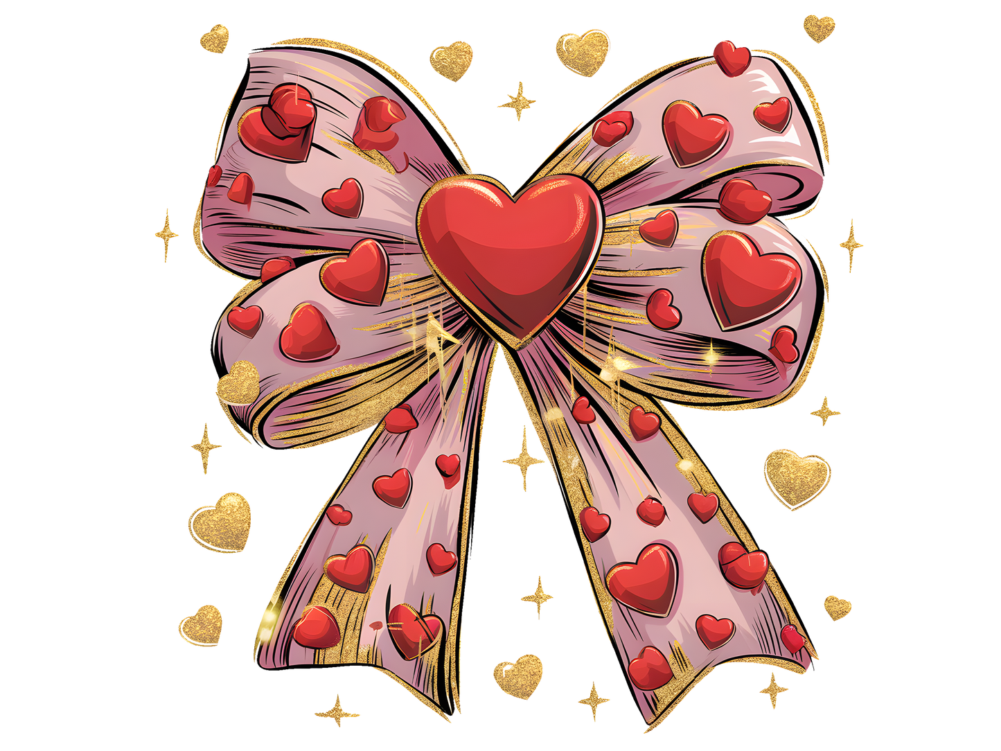 Valentine Bow 1- 4.5" - BCS#69 (NEW)