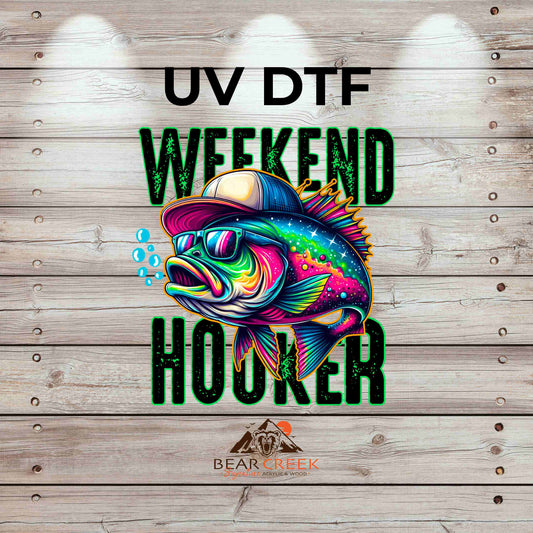 Weekend Hooker 4.5-inch permanent sticker #205