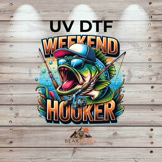 Weekend Hooker 4.5-inch permanent sticker #BCS27 (NEW)