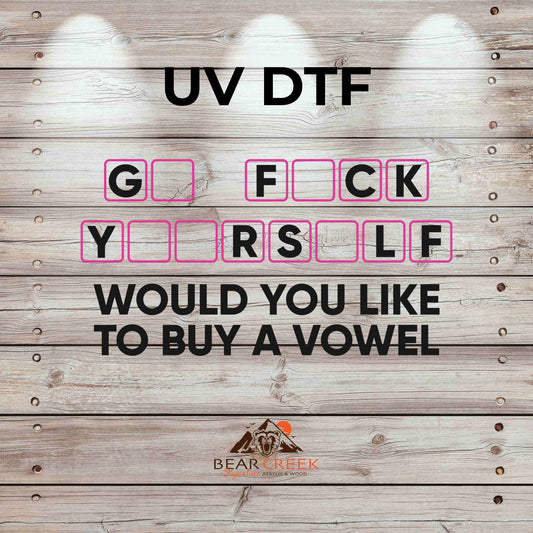 Would You Like to Buy a Vowel 4.5-inch permanent sticker #206