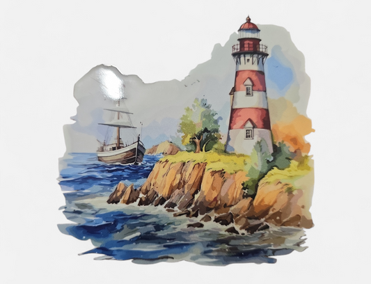 Lighthouse and Sailboat 4.5" - BCS#144 (NEW) (8)