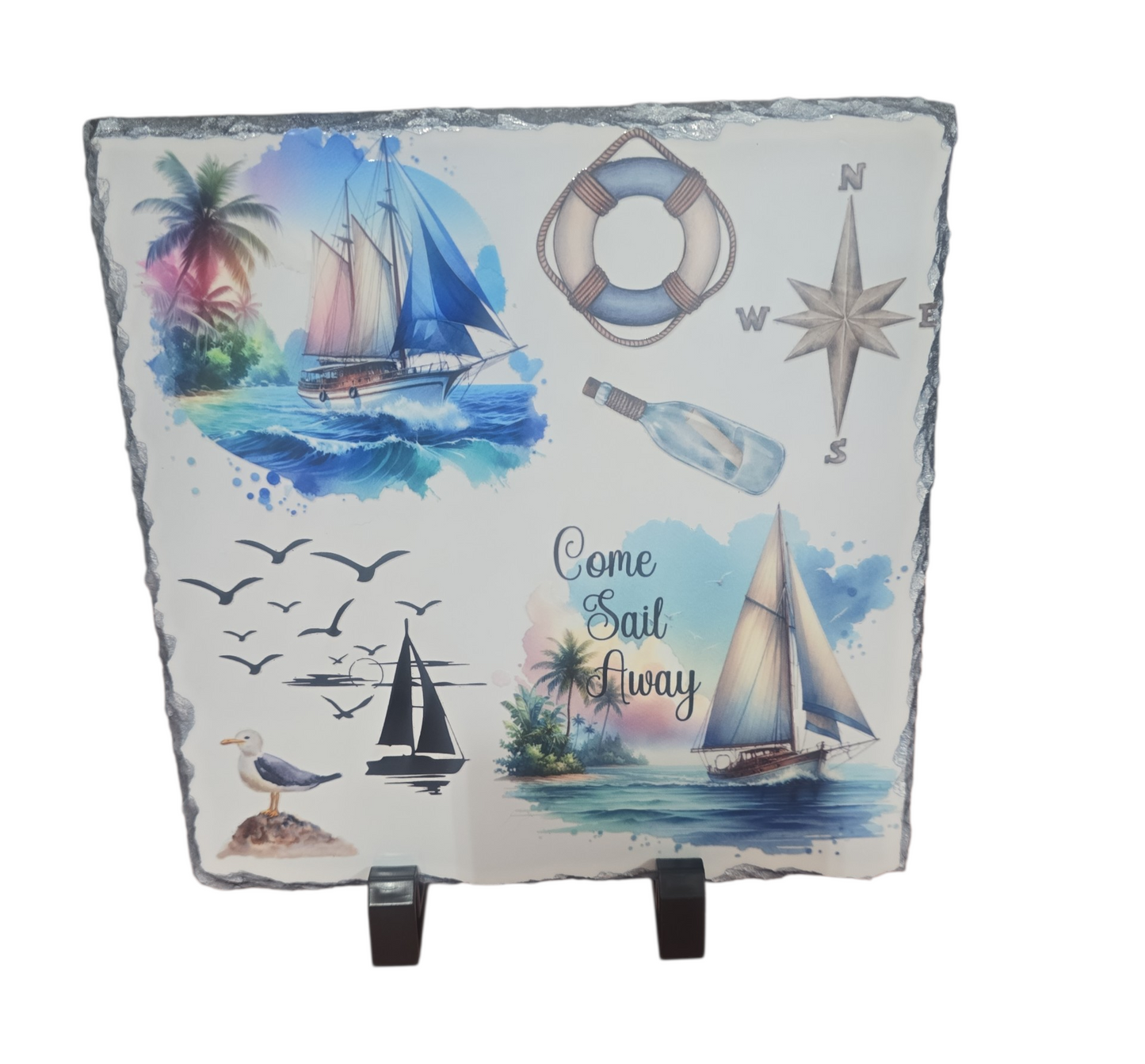 March 1st - 8 x 8 Rock Slate #41 Alaskangal