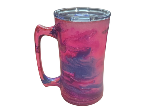 August 31st - Live Sale - 20oz BEER MUG WITH HANDLE AND CLEAR SLIDING LID #19 Sold to Shannon