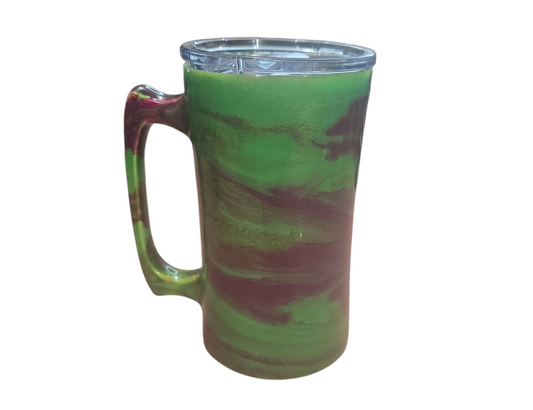 August 31st - Live Sale - 20oz BEER MUG WITH HANDLE AND CLEAR SLIDING LID #15 Sold to Kathy M.