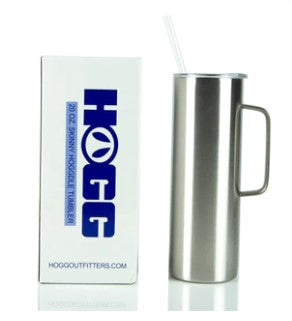 20 OZ STRAIGHT HOGGDLE SKINNY TUMBLER W/ SLIDING LID & STRAW